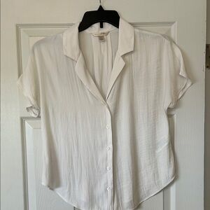 Banana Republic Cream Button-Down Shirt
